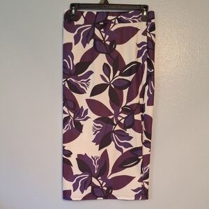 SHEIN Purple and White Floral Skirt